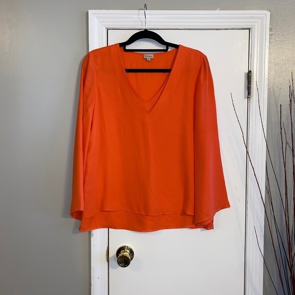 Cremieux size small orange blouse like new - Picture 1 of 4